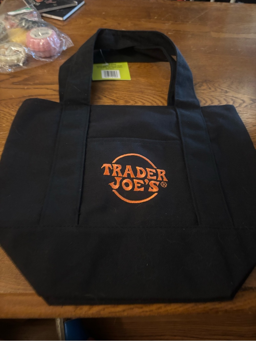 Trader Joe’s mini black tote nwt